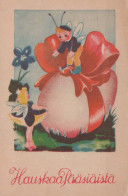 OSTERN EI Vintage Ansichtskarte Postkarte CPA #PKE189.DE - Pâques
