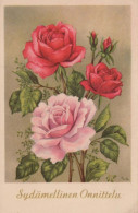 FLOWERS Vintage Ansichtskarte Postkarte CPA #PKE508.DE - Fleurs