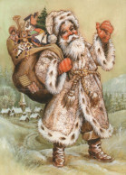 PÈRE NOËL NOËL Fêtes Voeux Vintage Carte Postale CPSM #PAK850.FR - Santa Claus
