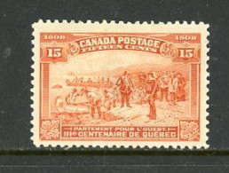 Canada MH  1908 Champlain's Departure For West - Unused Stamps