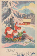 Feliz Año Navidad GNOMO Vintage Tarjeta Postal CPSMPF #PKD363.ES - Nieuwjaar