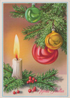 Feliz Año Navidad VELA Vintage Tarjeta Postal CPSM #PBN681.ES - Nieuwjaar