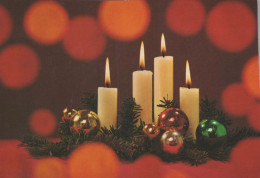 Feliz Año Navidad VELA Vintage Tarjeta Postal CPSM #PBN741.ES - Nieuwjaar