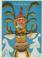 Feliz Año Navidad GNOMO Vintage Tarjeta Postal CPSM #PBM069.ES - Nieuwjaar