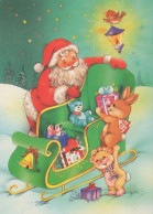 PAPÁ NOEL Feliz Año Navidad Vintage Tarjeta Postal CPSM #PBL375.ES - Kerstman