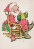 PAPÁ NOEL Feliz Año Navidad Vintage Tarjeta Postal CPSM #PBL314.ES - Kerstman
