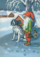 PAPÁ NOEL Feliz Año Navidad Vintage Tarjeta Postal CPSM #PBL187.ES - Santa Claus