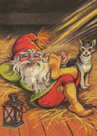 PAPÁ NOEL Feliz Año Navidad Vintage Tarjeta Postal CPSM #PBL252.ES - Santa Claus