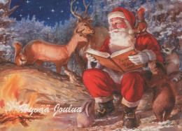 PAPÁ NOEL Feliz Año Navidad Vintage Tarjeta Postal CPSM #PBB126.ES - Santa Claus