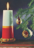 Feliz Año Navidad VELA Vintage Tarjeta Postal CPSM #PBA182.ES - Nouvel An