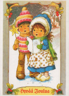 Feliz Año Navidad NIÑOS Vintage Tarjeta Postal CPSM #PAY841.ES - Nouvel An