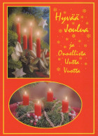 Happy New Year Christmas CANDLE Vintage Postcard CPSM #PAV884.GB - Nouvel An