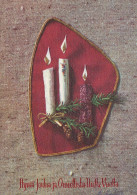 Happy New Year Christmas CANDLE Vintage Postcard CPSM #PAW127.GB - Nouvel An