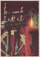 Happy New Year Christmas CANDLE Vintage Postcard CPSM #PAV460.GB - Nouvel An