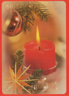 Happy New Year Christmas CANDLE Vintage Postcard CPSM #PAV520.GB - Nouvel An