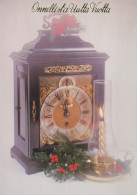 Happy New Year Christmas TABLE CLOCK Vintage Postcard CPSM #PAT765.GB - Neujahr