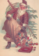 SANTA CLAUS CHRISTMAS Holidays Vintage Postcard CPSM #PAK847.GB - Santa Claus