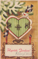 Bonne Année Noël Vintage Carte Postale CPA #PKE815.FR - Neujahr