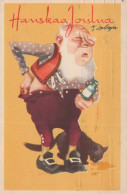 Bonne Année Noël GNOME Vintage Carte Postale CPSMPF #PKD923.FR - Neujahr