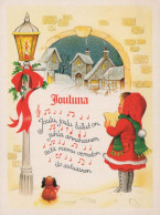 Bonne Année Noël ENFANTS Vintage Carte Postale CPSM #PBO108.FR - Nieuwjaar
