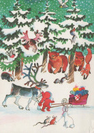 Bonne Année Noël Vintage Carte Postale CPSM #PBM481.FR - Nieuwjaar