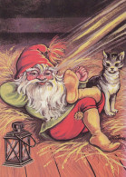 PÈRE NOËL Bonne Année Noël Vintage Carte Postale CPSM #PBL253.FR - Santa Claus