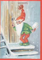 PÈRE NOËL Bonne Année Noël Vintage Carte Postale CPSM #PBL443.FR - Kerstman