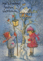 Bonne Année Noël ENFANTS Vintage Carte Postale CPSM #PAY842.FR - Nouvel An
