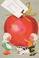 Bonne Année Noël ENFANTS Vintage Carte Postale CPSM #PAY905.FR - Nouvel An