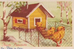 EASTER CHICKEN EGG Vintage Postcard CPA #PKE375.GB - Easter