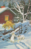 Happy New Year Christmas Vintage Postcard CPSMPF #PKD302.GB - Nouvel An