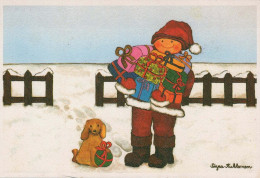 Happy New Year Christmas Children Vintage Postcard CPSM #PBM207.GB - Nouvel An