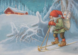 Happy New Year Christmas GNOME Vintage Postcard CPSM #PBA740.GB - Nouvel An