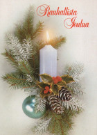 Happy New Year Christmas CANDLE Vintage Postcard CPSM #PBA422.GB - Nouvel An