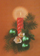 Happy New Year Christmas CANDLE Vintage Postcard CPSM #PBA058.GB - Nouvel An