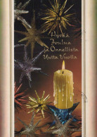 Happy New Year Christmas CANDLE Vintage Postcard CPSM #PBA181.GB - Nouvel An