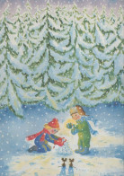 Happy New Year Christmas CHILDREN Vintage Postcard CPSM #PAY779.GB - Nouvel An