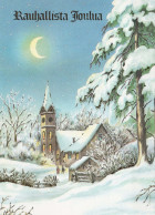 Happy New Year Christmas CHURCH Vintage Postcard CPSM #PAY443.GB - Nouvel An