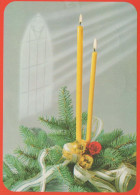 Happy New Year Christmas CANDLE Vintage Postcard CPSM #PAZ242.GB - Nouvel An