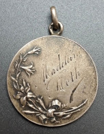 Pendentif Médaille Religieuse De Baptème 1912 - Argent 800 - Religious Medal - Godsdienst & Esoterisme