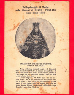 ITALIA - Abruzzo - Pescara - Madonna 7 Dolori - Pellegrinaggio Nella Diocesi - Musica - Cartolina 1951 - Pescara