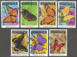 Dominica. 1991 Butterflies. 7 Used Values To 60c. SG 1481etc. M6016 - Dominica (1978-...)