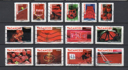 - FRANCE Adhésifs N° 315/28 Oblitérés - Série Complète TIMBRES POUR VACANCES 2009 (14 Timbres) - - Used Stamps