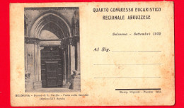 ITALIA - Abruzzo - Sulmona (L'Aquila) - Duomo Di S. Panfilo - IV Congresso Eucaristico - Laude: Musica - Cartolina 1932 - Sonstige & Ohne Zuordnung