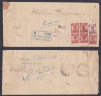 Inde British India 1944 Used Registered Cover, Refused Return Mail, King George VI Stamps - 1936-47  George VI