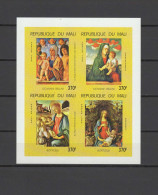 Mali 1999 Paintings Botticelli, Bellini Sheetlet Imperf. MNH - Madonna
