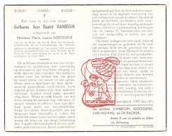 DP Guillaume Vanbegin ° Etterbeek 1905 † 1961 X Maria Goossens // Van Wemmel De Backer / Druk Rotem Dilsen-Stokkem - Andachtsbilder