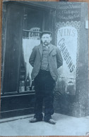 VINS CHARBONS OUVRIER CARTE PHOTO - Shopkeepers