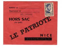 FRANCE  COURRIER HORS SAC  JOURNAL COMMUNISTE "LE PATRIOTE DE NICE" - 1921-1960: Période Moderne