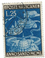 Vaticano 1949 ; Anno Santo : Lire 25, Usato. - Oblitérés